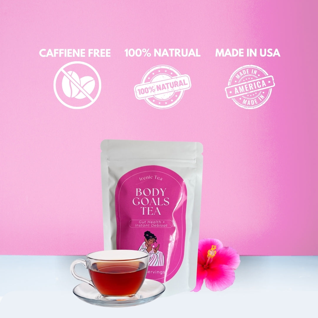Body Goals Tea – Debloat & Reset with Hibiscus, & Gentian (Caffeine-Free) | Loose leaf tea